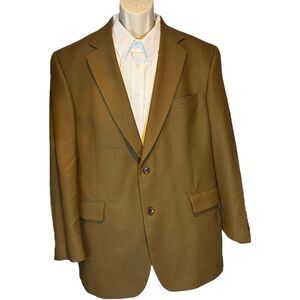 Camel Wool Cashmere Sport Coat 43R – Jos A Bank – Twill Weave Single Vent